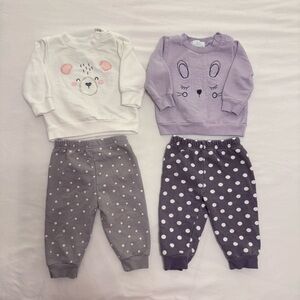 Wanderling Cute Baby Girl Sweater and Pants Cold Weather Set 9 Months